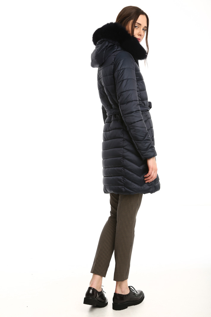 Padded coat with fur trim Diffusione Tessile Padded coat with fur trim Diffusione Tessile