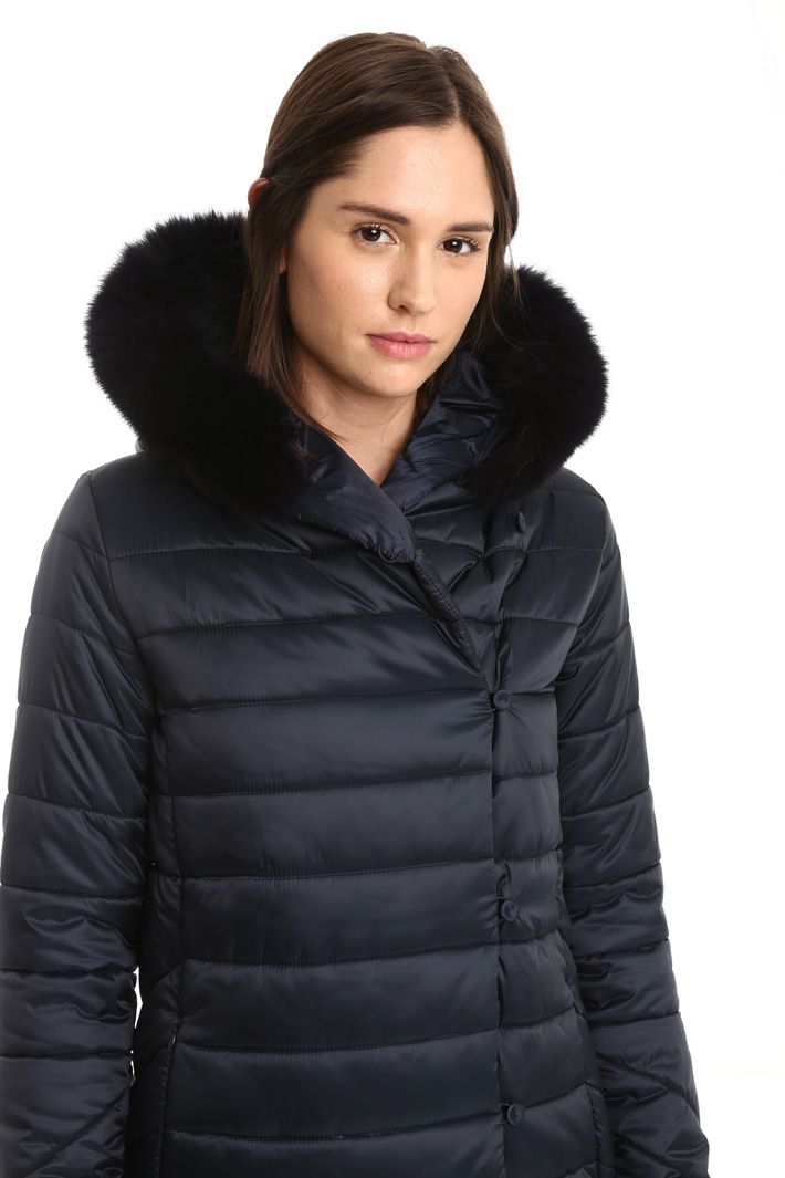 Padded coat with fur trim Diffusione Tessile Padded coat with fur trim Diffusione Tessile