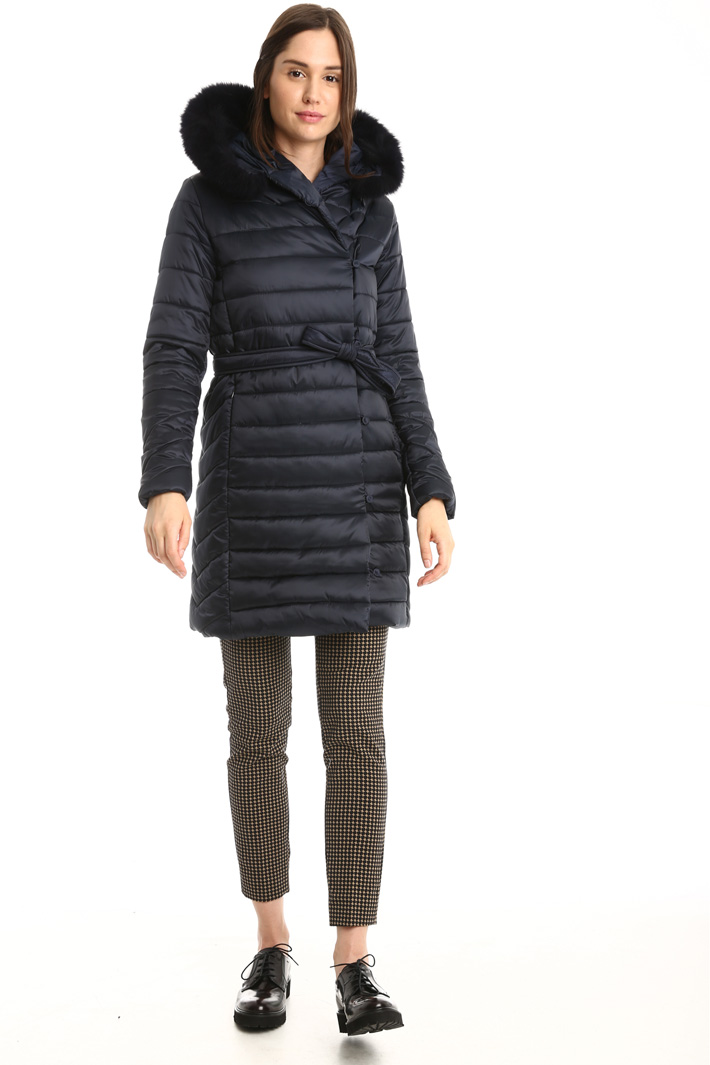 Padded coat with fur trim Diffusione Tessile Padded coat with fur trim Diffusione Tessile