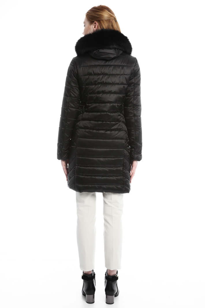 Padded coat with fur trim Diffusione Tessile Padded coat with fur trim Diffusione Tessile