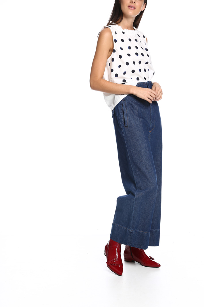Top a pois in cotone Diffusione Tessile Top a pois in cotone Diffusione Tessile