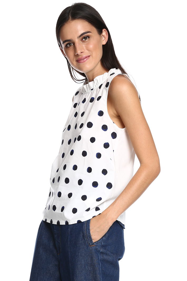 Top a pois in cotone Diffusione Tessile Top a pois in cotone Diffusione Tessile