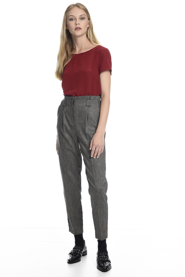 Pantalone in tinto filo lurex Diffusione Tessile Pantalone in tinto filo lurex Diffusione Tessile