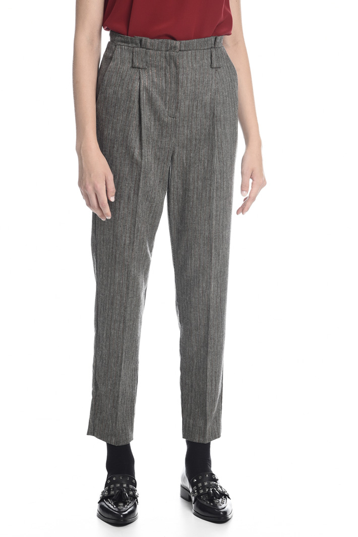 Pantalone in tinto filo lurex Diffusione Tessile Pantalone in tinto filo lurex Diffusione Tessile