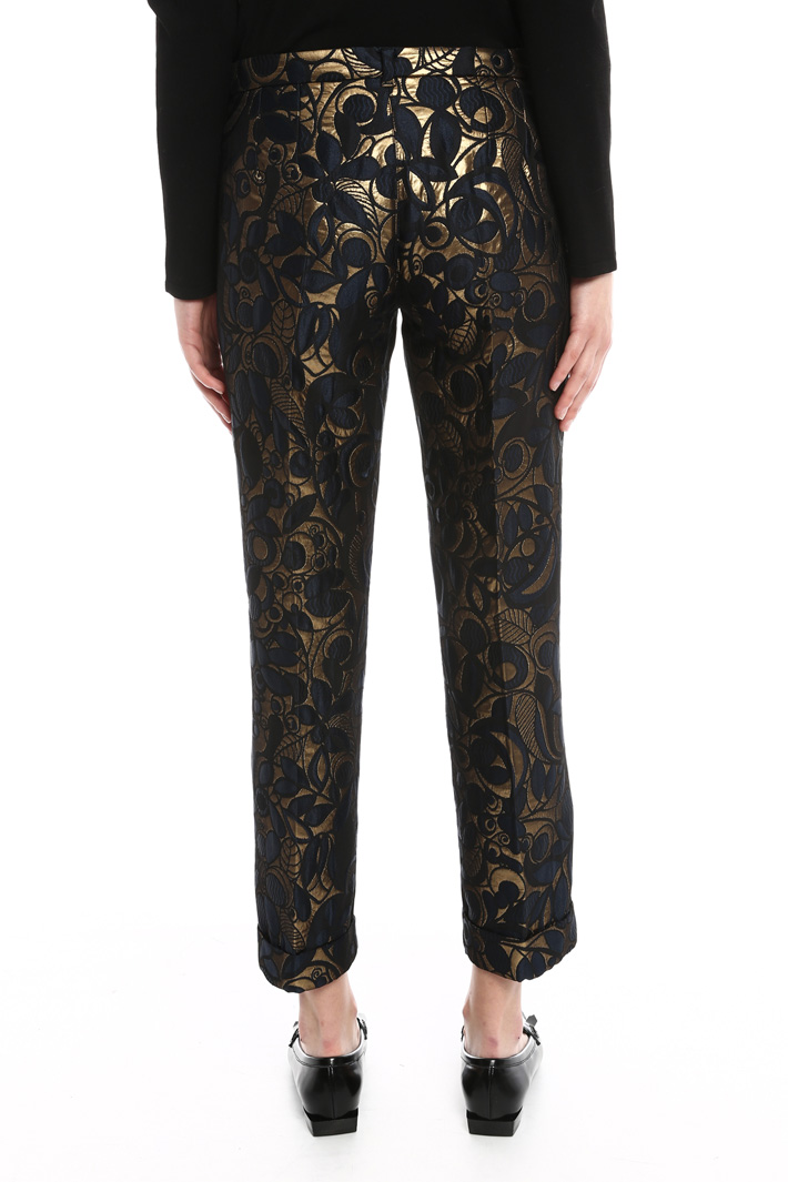 Pantaloni cropped in jacquard Diffusione Tessile Pantaloni cropped in jacquard Diffusione Tessile