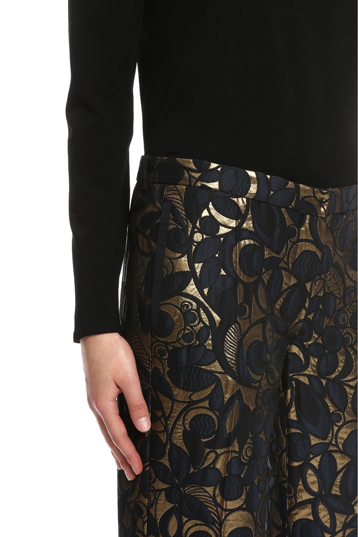 Pantaloni cropped in jacquard Diffusione Tessile Pantaloni cropped in jacquard Diffusione Tessile
