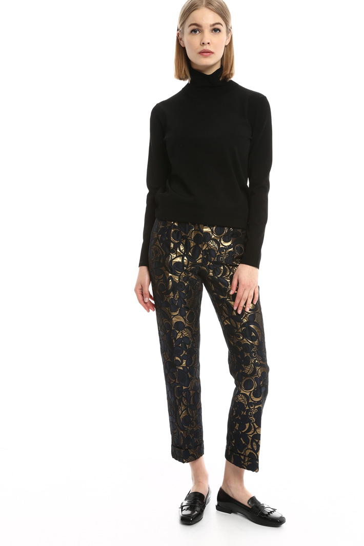 Pantaloni cropped in jacquard Diffusione Tessile Pantaloni cropped in jacquard Diffusione Tessile