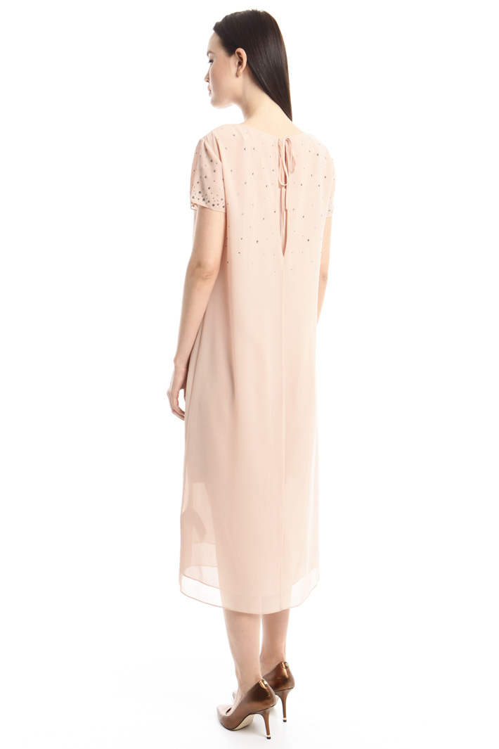 Abito in georgette con strass Diffusione Tessile Abito in georgette con strass Diffusione Tessile