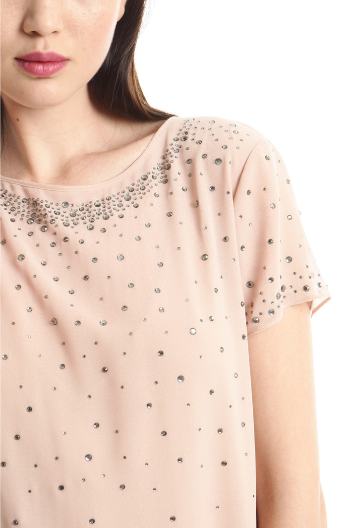 Abito in georgette con strass Diffusione Tessile Abito in georgette con strass Diffusione Tessile