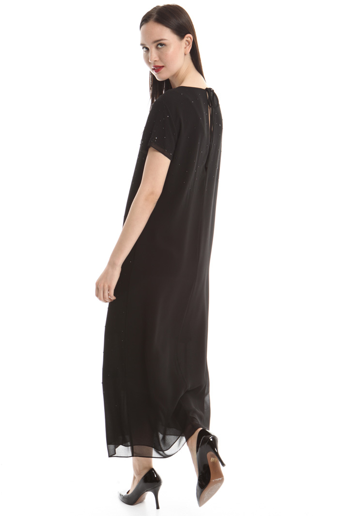 Abito in georgette con strass Diffusione Tessile Abito in georgette con strass Diffusione Tessile
