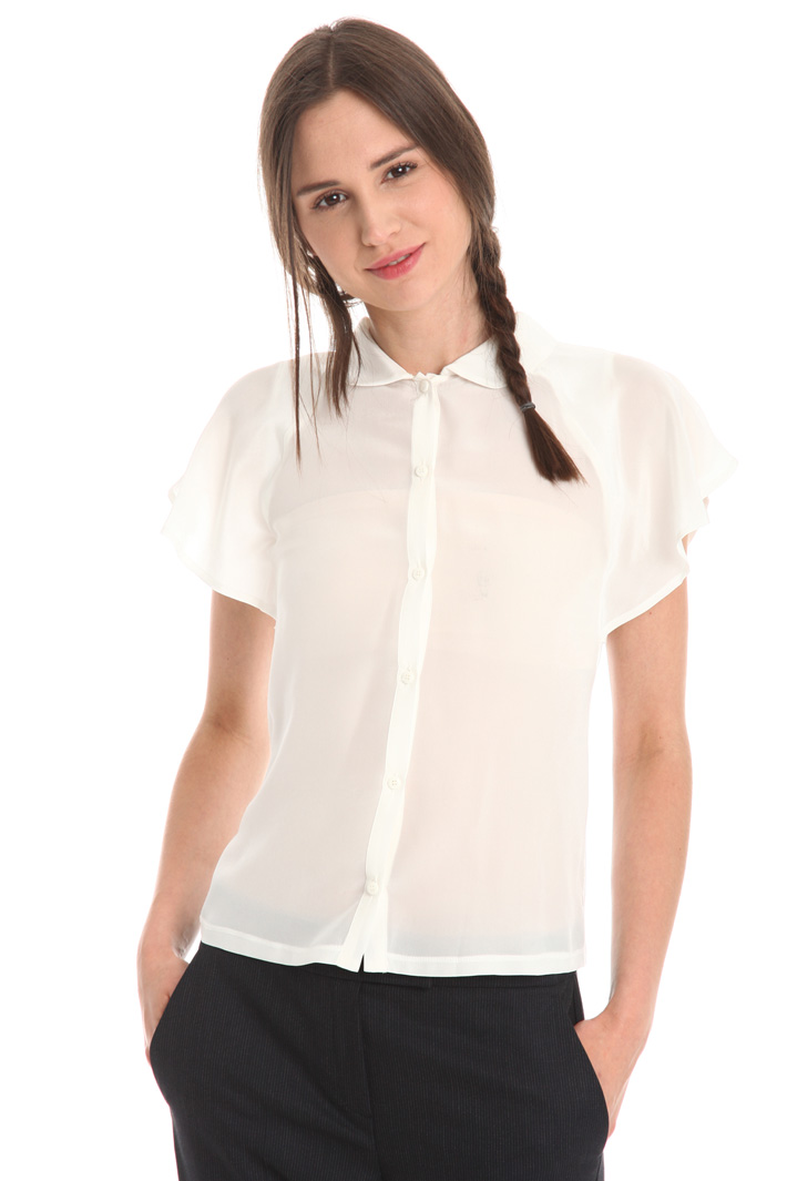 Top in crepe de chine di seta Diffusione Tessile Top in crepe de chine di seta Diffusione Tessile