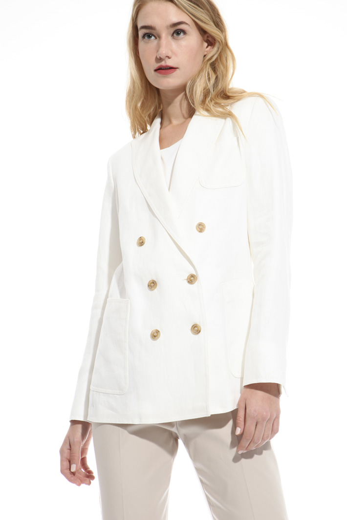 Linen double-breast jacket Intrend Linen double-breast jacket Intrend