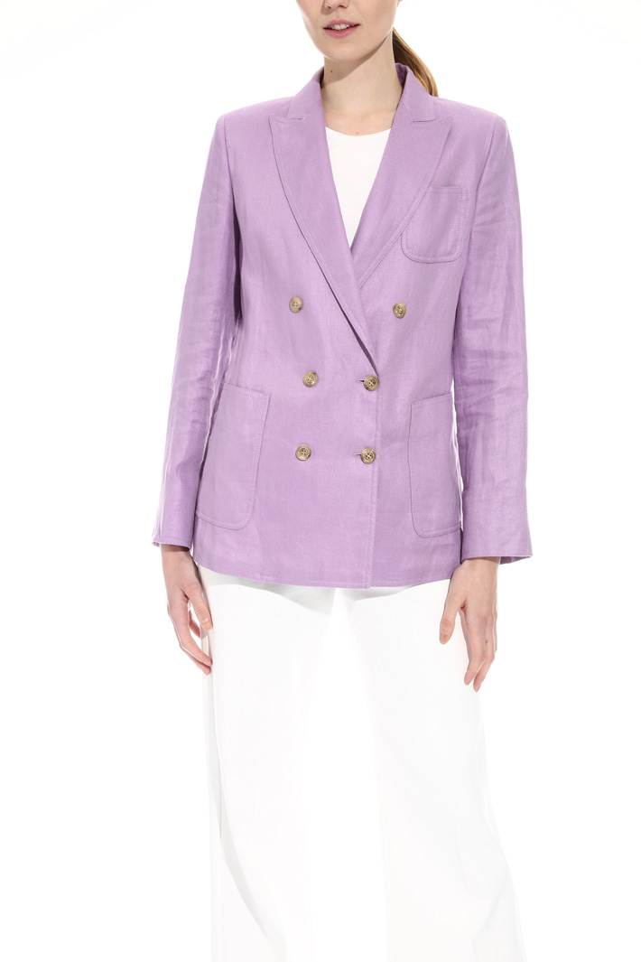 Linen double-breast jacket Intrend Linen double-breast jacket Intrend
