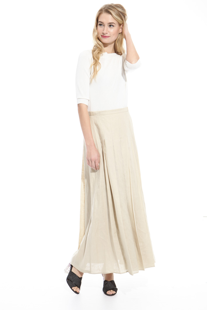 Pleated linen skirt Intrend Pleated linen skirt Intrend