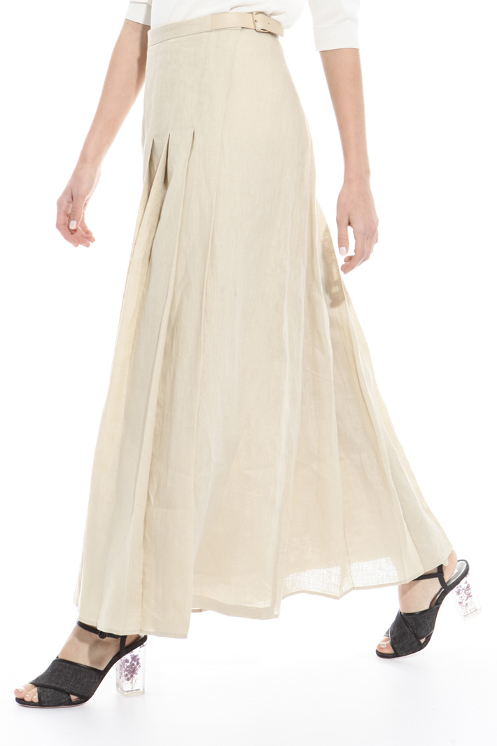 Pleated linen skirt Intrend Pleated linen skirt Intrend