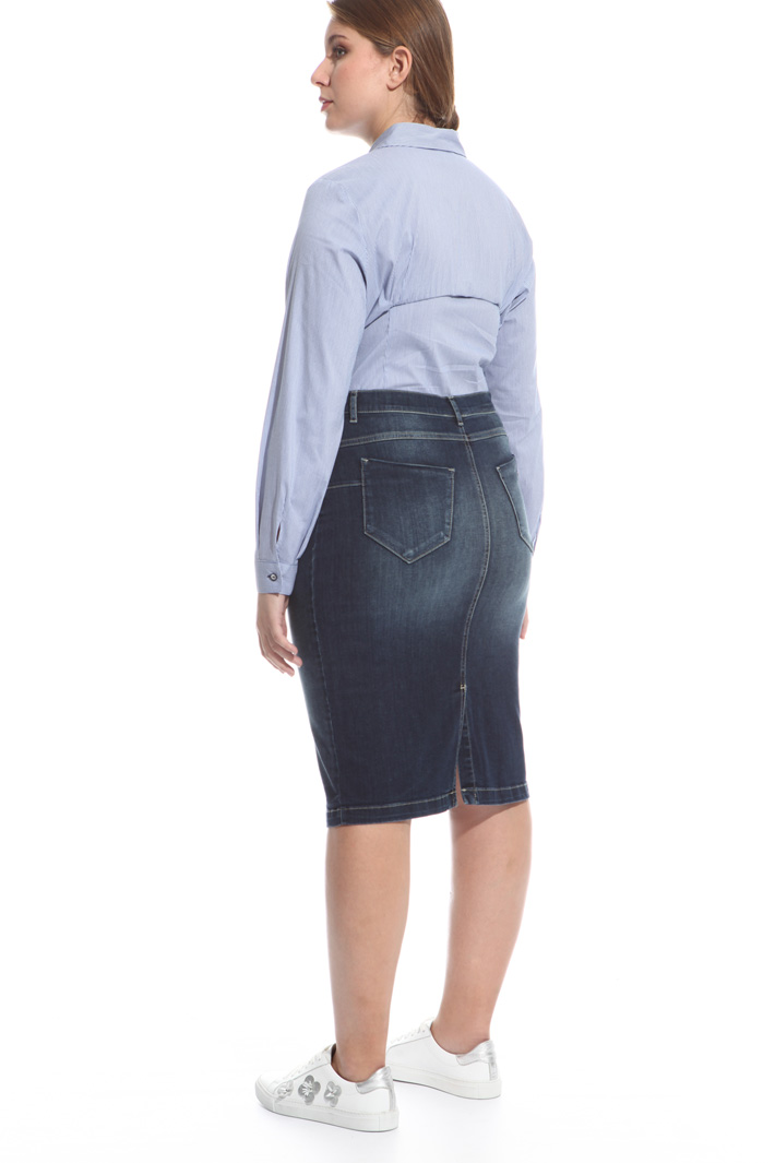 Fitted denim skirt Diffusione Tessile Fitted denim skirt Diffusione Tessile