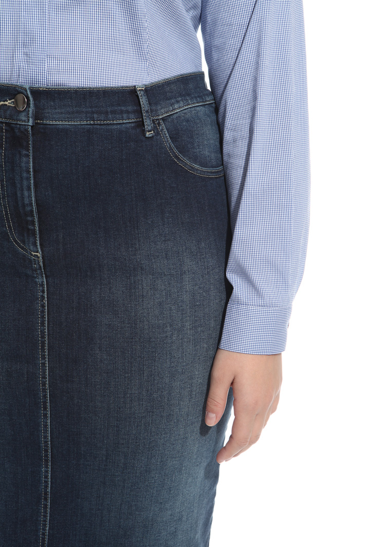 Fitted denim skirt Diffusione Tessile Fitted denim skirt Diffusione Tessile