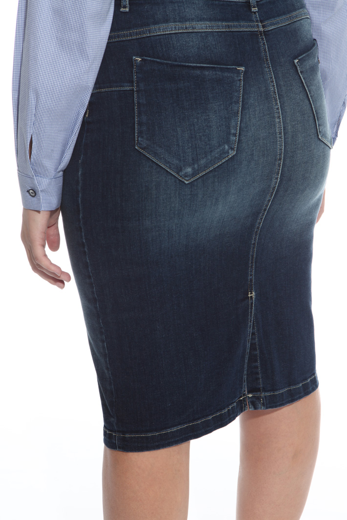 Fitted denim skirt Diffusione Tessile Fitted denim skirt Diffusione Tessile