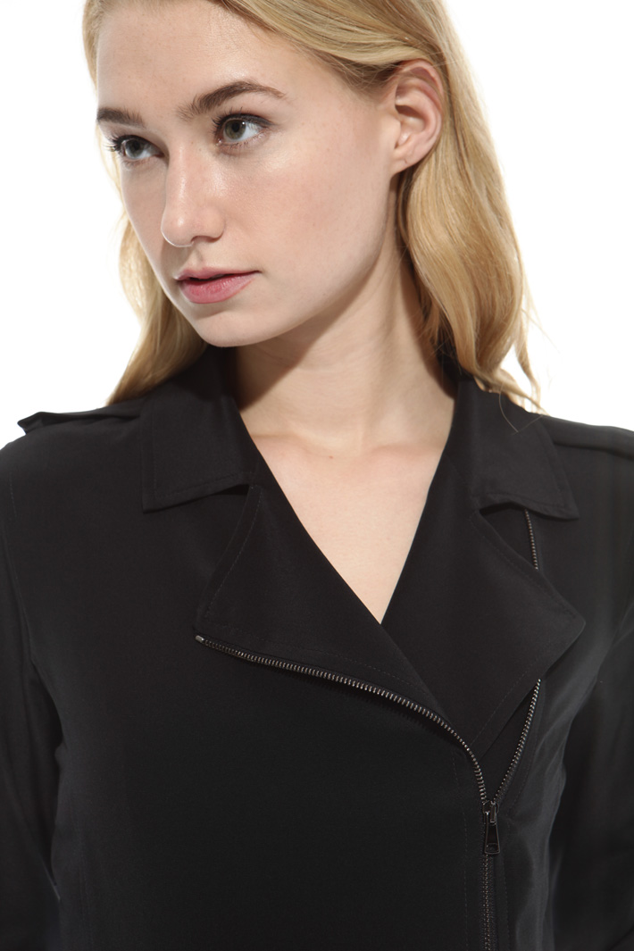 Silk shirt with zip Intrend Silk shirt with zip Intrend