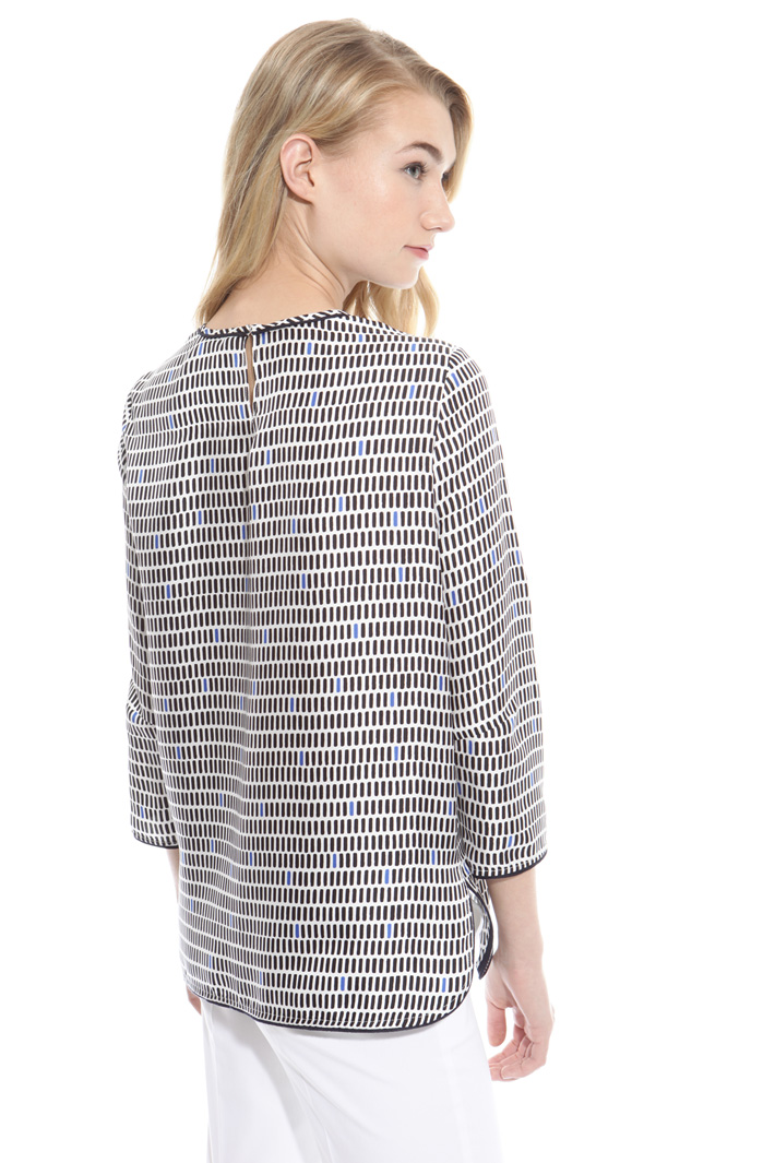 Printed twill blouse Diffusione Tessile Printed twill blouse Diffusione Tessile