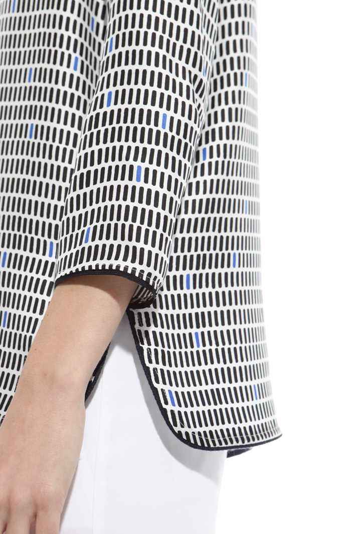 Printed twill blouse Diffusione Tessile Printed twill blouse Diffusione Tessile