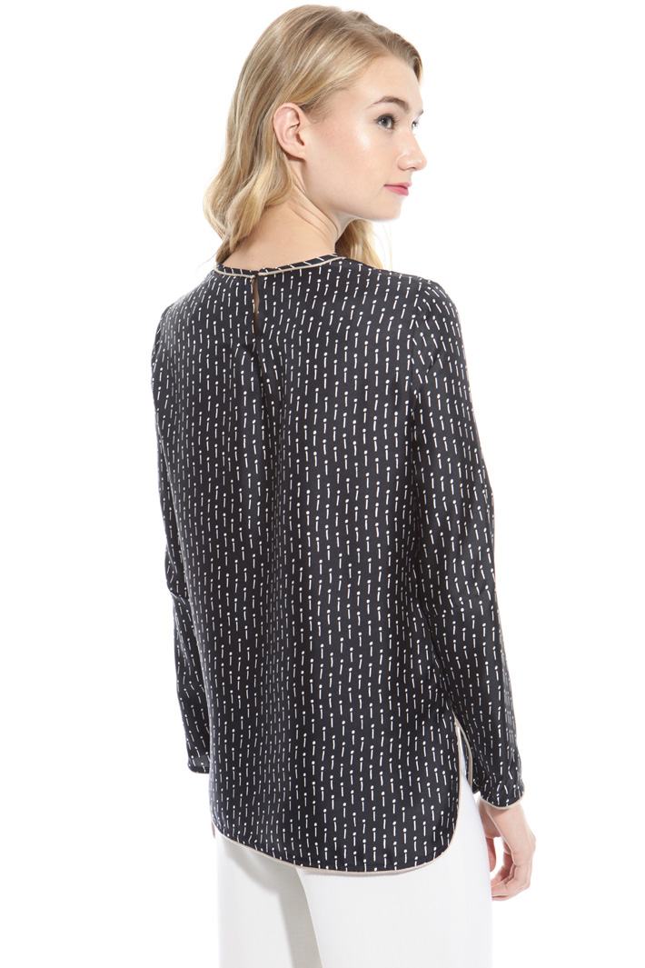 Printed twill blouse Diffusione Tessile Printed twill blouse Diffusione Tessile