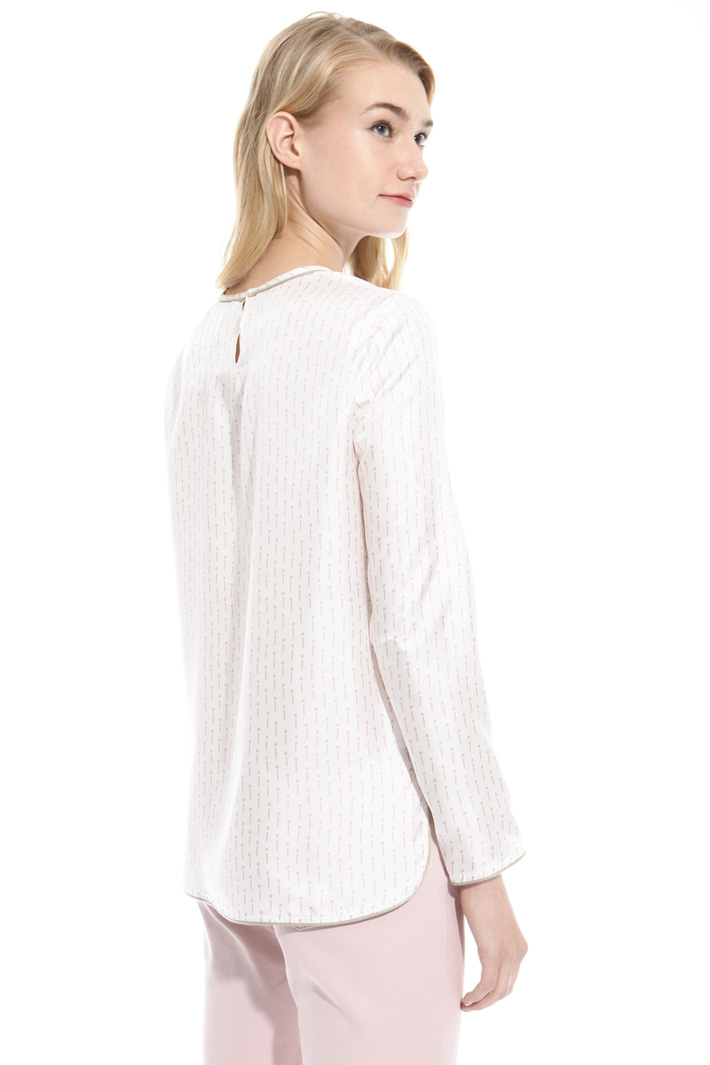 Printed twill blouse Diffusione Tessile Printed twill blouse Diffusione Tessile