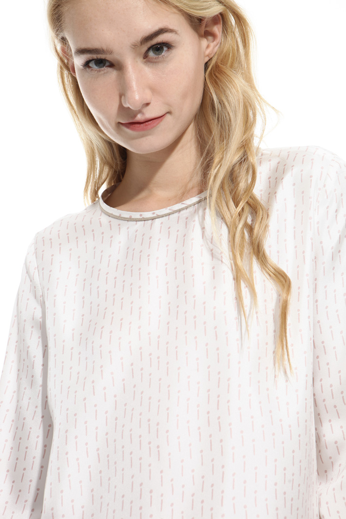 Printed twill blouse Diffusione Tessile Printed twill blouse Diffusione Tessile