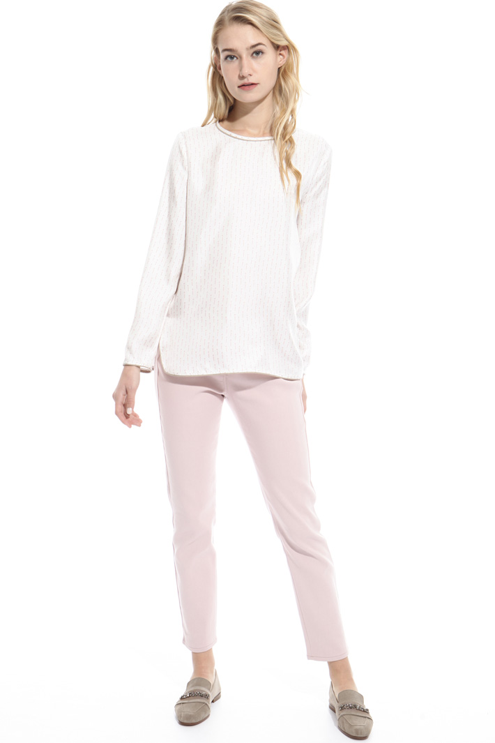 Printed twill blouse Diffusione Tessile Printed twill blouse Diffusione Tessile