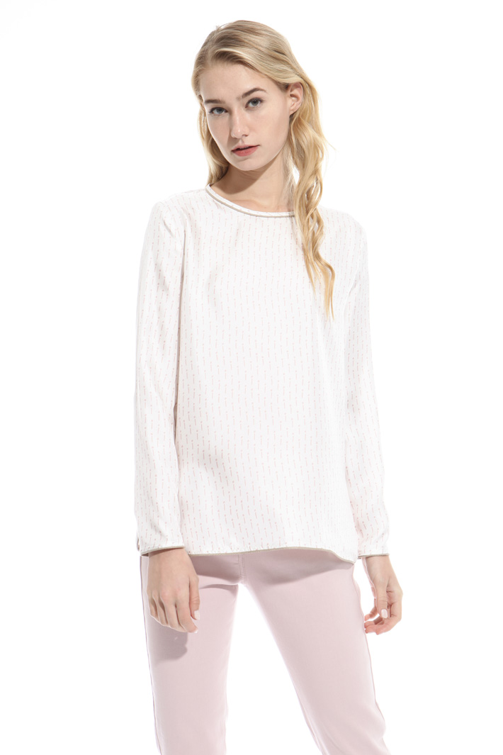 Printed twill blouse Diffusione Tessile Printed twill blouse Diffusione Tessile