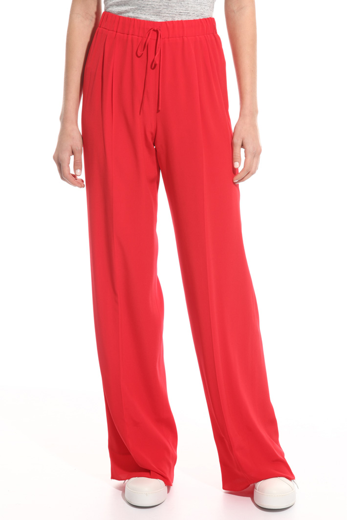 Fluid trousers in pure silk Diffusione Tessile Fluid trousers in pure silk Diffusione Tessile
