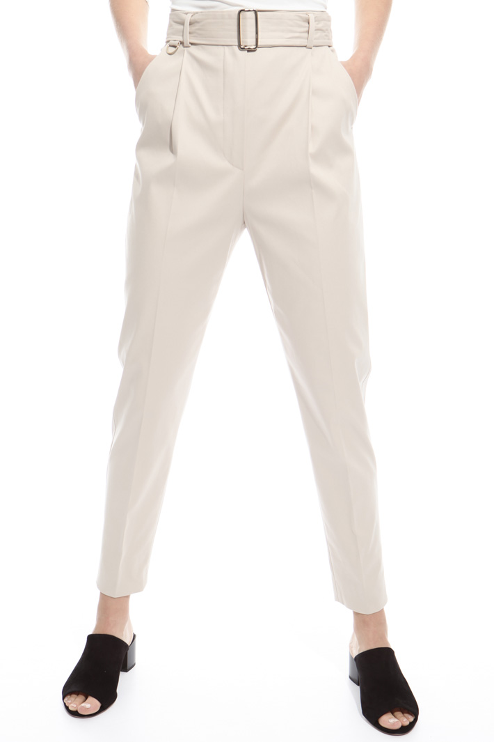 Belted trousers Diffusione Tessile Belted trousers Diffusione Tessile