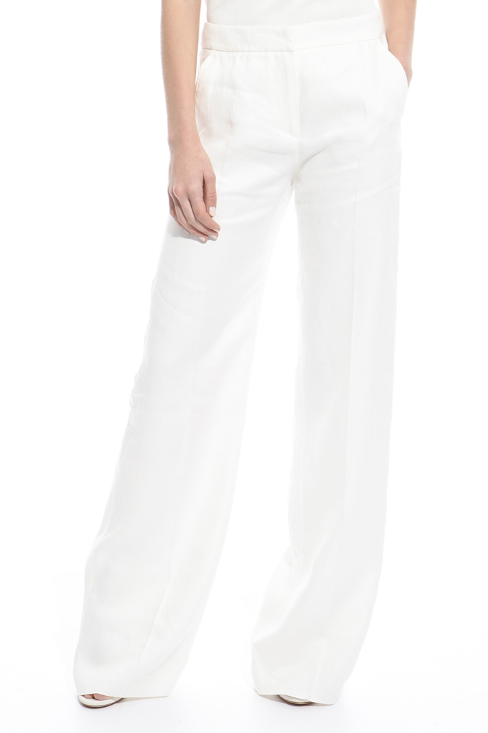 Linen palazzo trousers Diffusione Tessile Linen palazzo trousers Diffusione Tessile