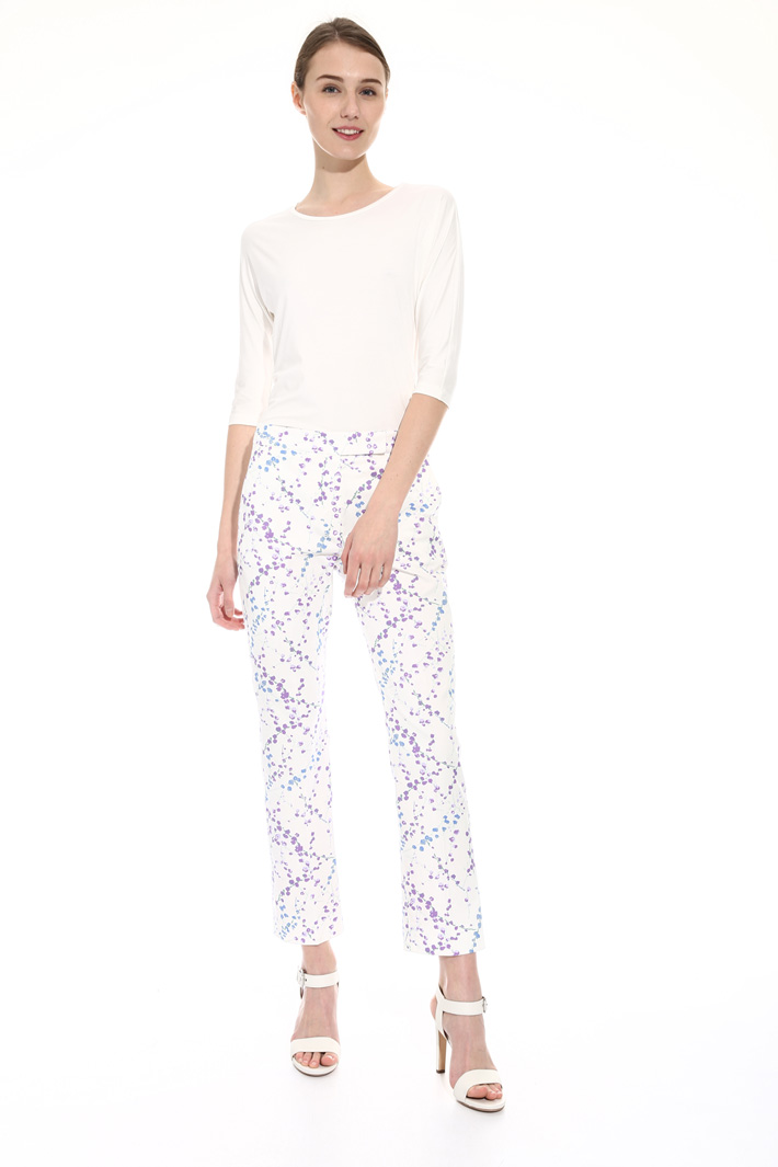 Printed cotton trousers Intrend Printed cotton trousers Intrend