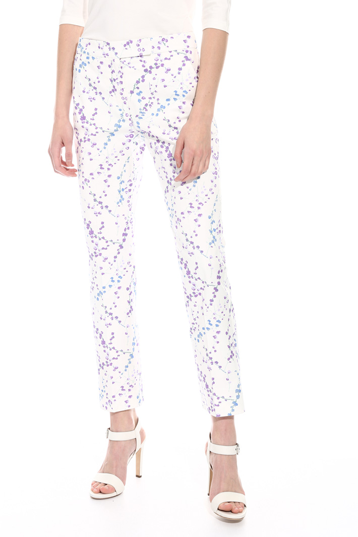 Printed cotton trousers Intrend Printed cotton trousers Intrend