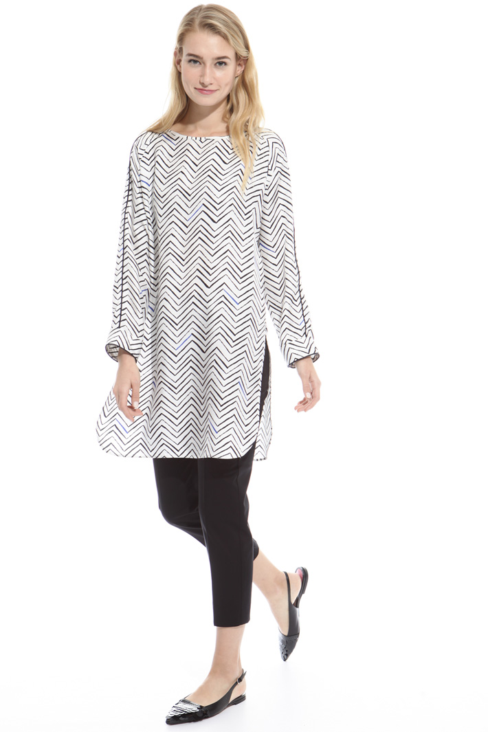 Oversized twill tunic Diffusione Tessile Oversized twill tunic Diffusione Tessile