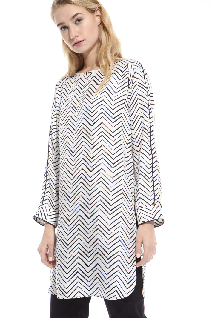 Oversized twill tunic Diffusione Tessile Oversized twill tunic Diffusione Tessile