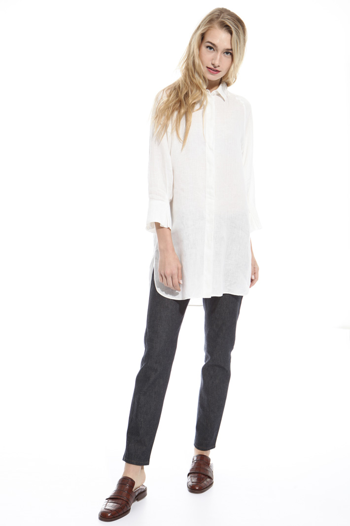 Oversized pure linen shirt Diffusione Tessile Oversized pure linen shirt Diffusione Tessile