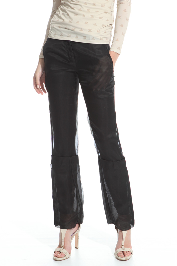 Silk organza trousers Diffusione Tessile Silk organza trousers Diffusione Tessile