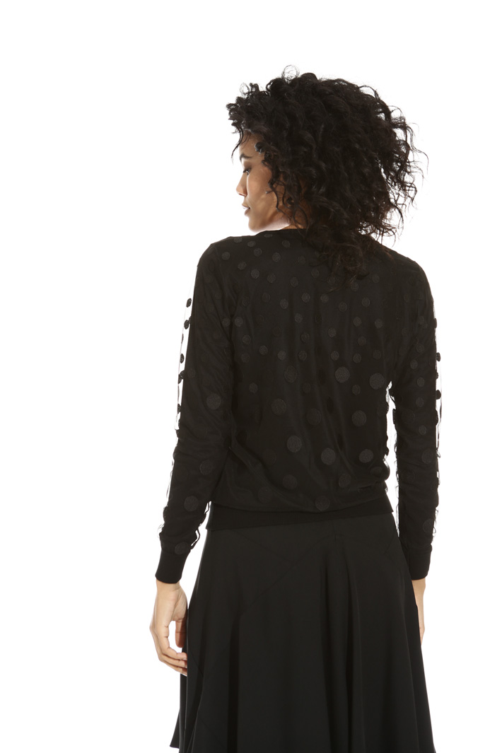 Tulle overlay sweater Intrend Tulle overlay sweater Intrend