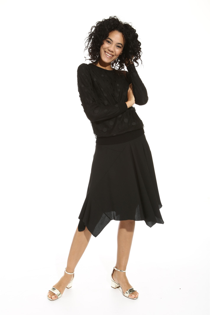 Tulle overlay sweater Intrend Tulle overlay sweater Intrend