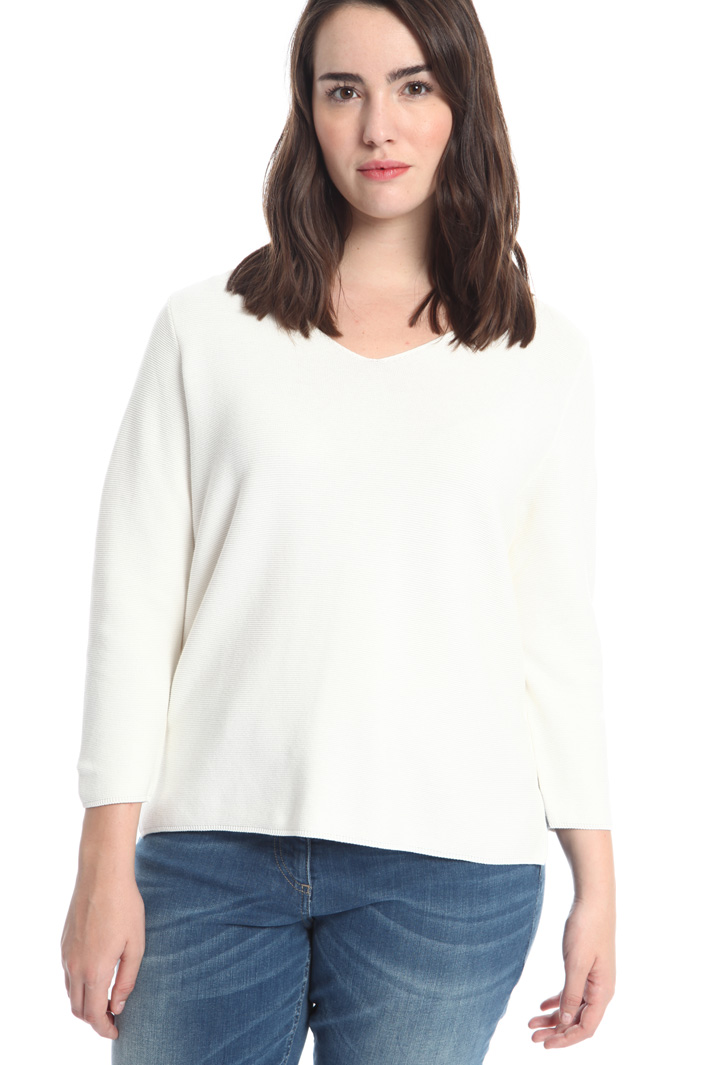 Maglia in cotone punto links Intrend Maglia in cotone punto links Intrend
