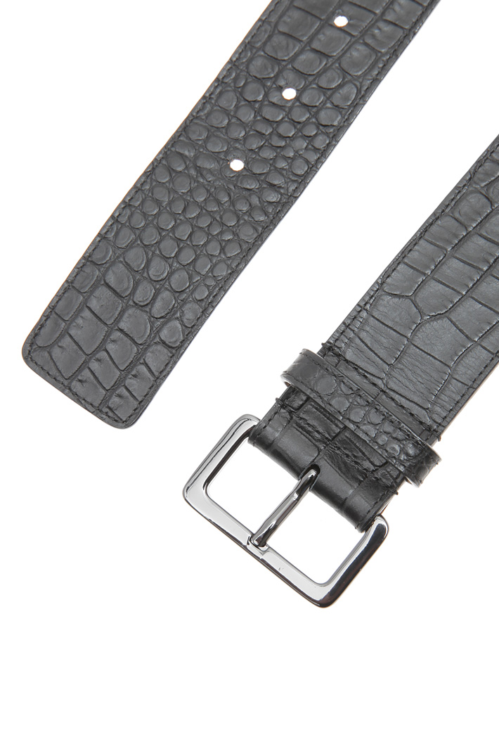 Crocodile print leather belt Intrend Crocodile print leather belt Intrend