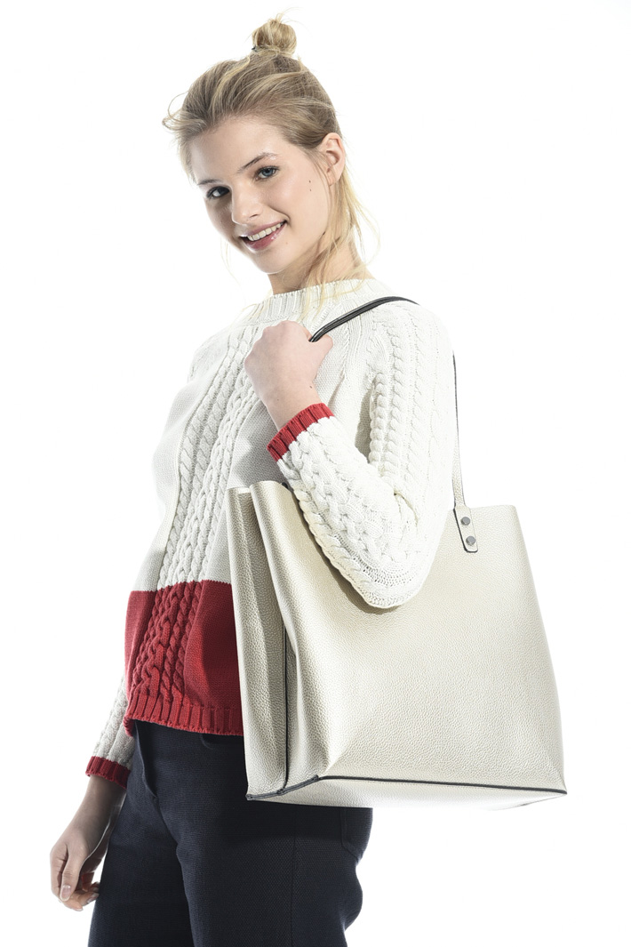 Coated-effect shopping bag Diffusione Tessile Coated-effect shopping bag Diffusione Tessile