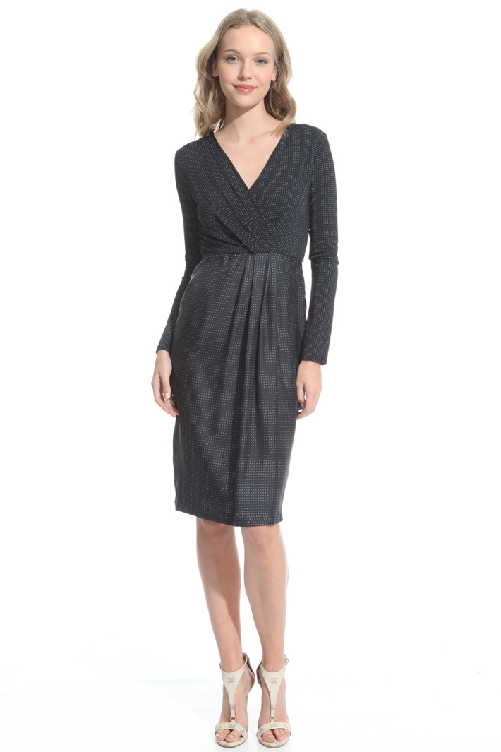 Jersey and satin sheath dress Diffusione Tessile Jersey and satin sheath dress Diffusione Tessile