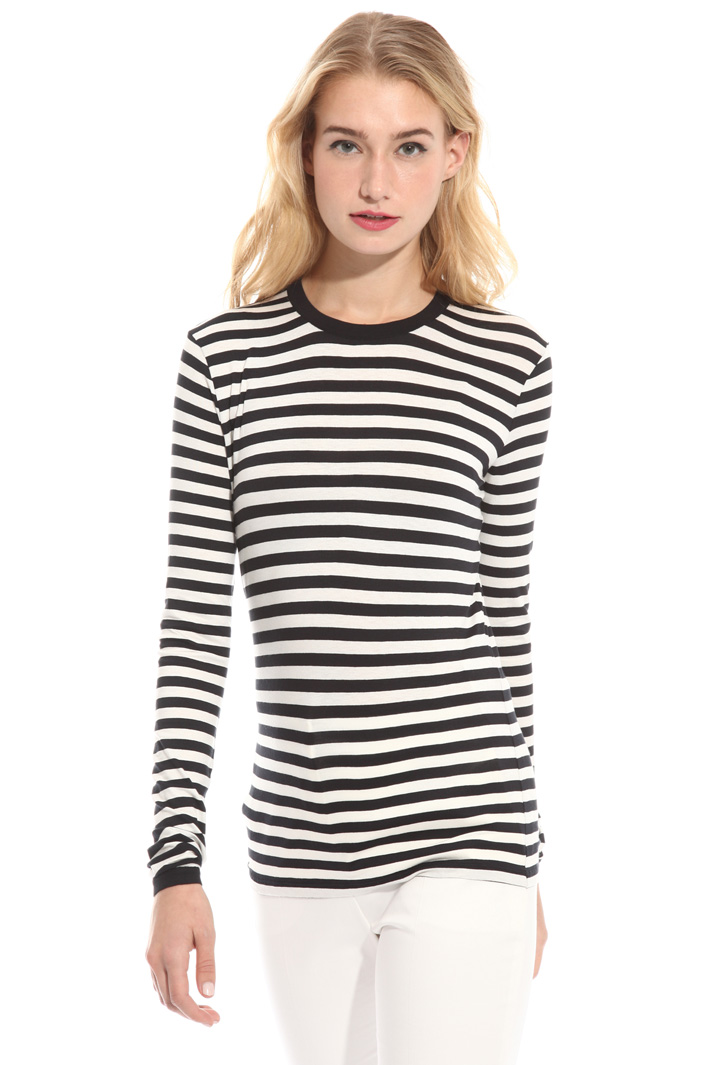 Striped jersey T-shirt Intrend Striped jersey T-shirt Intrend