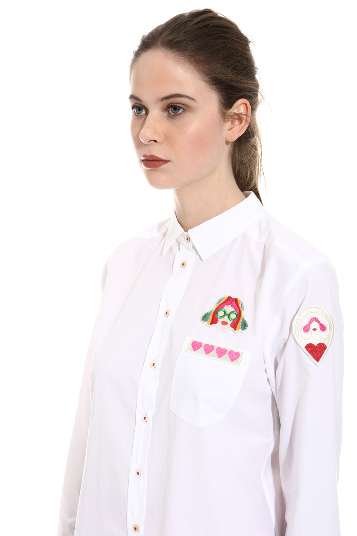 Patch poplin shirt Intrend Patch poplin shirt Intrend
