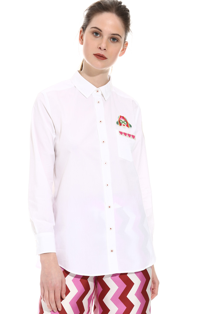Patch poplin shirt Intrend Patch poplin shirt Intrend