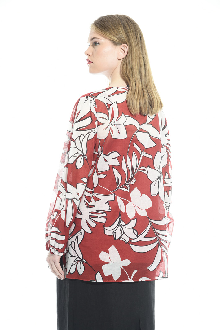 Printed cotton muslin shirt Intrend Printed cotton muslin shirt Intrend