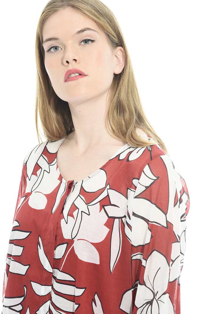 Printed cotton muslin shirt Intrend Printed cotton muslin shirt Intrend